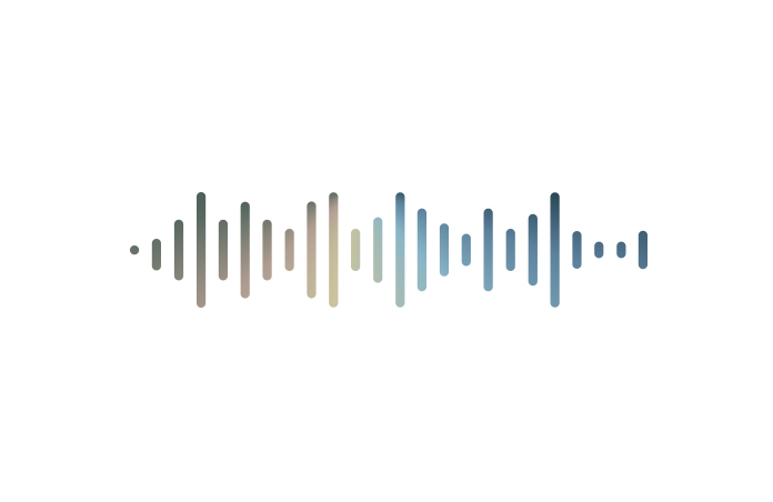 Ícono de una onda de sonido con un colorido degradado