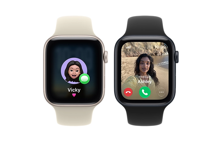 Apple Watch SE 3，螢幕展示通訊功能