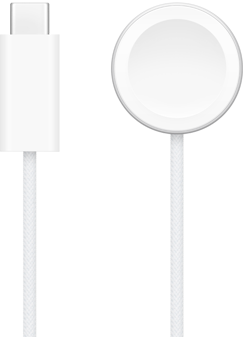 USB‑C punjač pokraj magnetskog brzog punjača Apple Watcha
