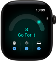 Apple Watch Series 12, aluminijsko kućište u crnoj boji, rezultat spremnosti 8, desna bočna strana, Digital Crown