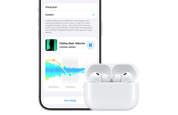 iPhone 18 Pro, front, next to Apple AirPods Pro 3 in white charging case, open with earbuds inside