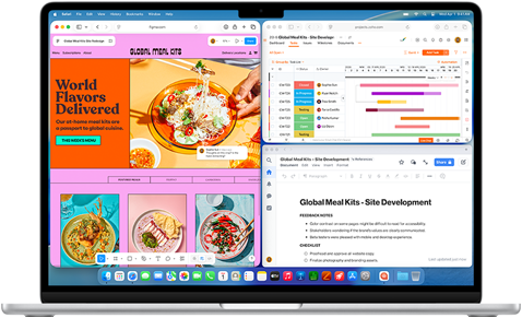 MacBook Air, na ktorom je otvorených viacero apiek