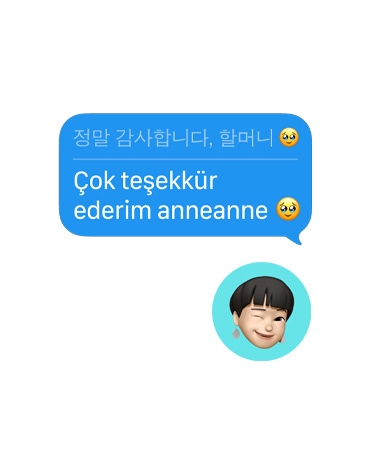 Canlı Çeviri özelliği Mesajlar uygulamasındaki mesajın dilini Türkçe’ye çeviriyor