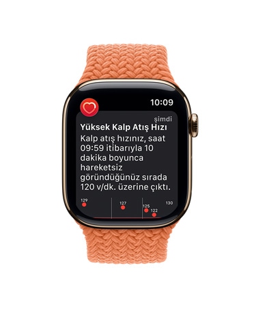 Yüksek kalp atış hızı bildirimi