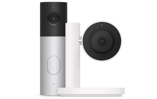 Smart home accessories: camera on stand, video doorbell