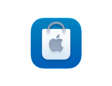 تطبيق Apple&nbsp;Store‏، أيقونة حقيبة التسوق، لون أزرق