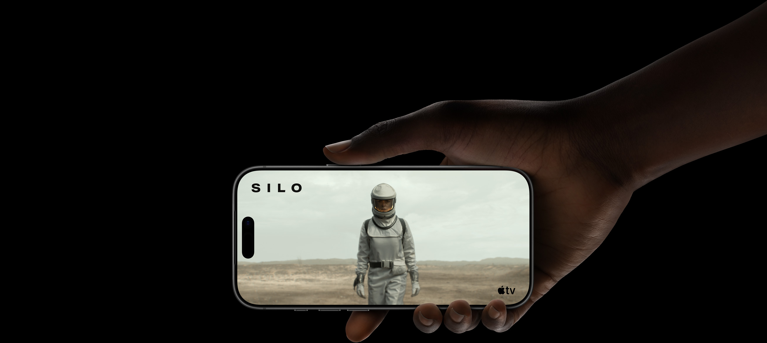 An scene of the Apple TV+ series Silo demonstrates the extended battery life of iPhone 17 Pro