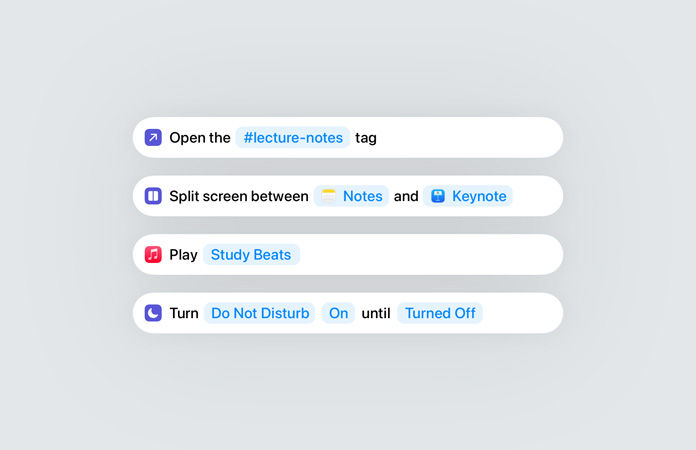 تطبيق الاختصارات في Apple Intelligence يعرض استخدام الإجراءات الذكية
